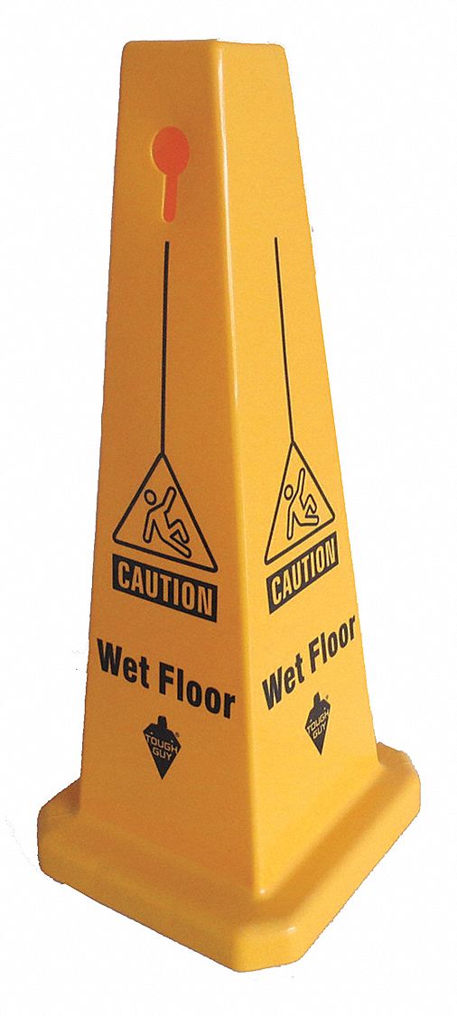 GRAINGER 6VKR5 Safety Cone Yellow Polypropylene 26 in H