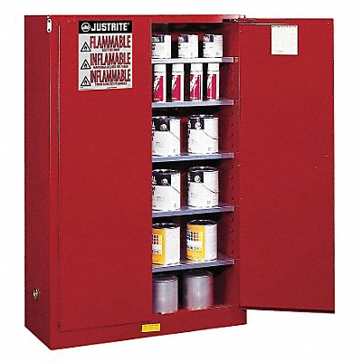JUSTRITE 894511 K3033 Paints and Inks Cabinet 60 gal Red