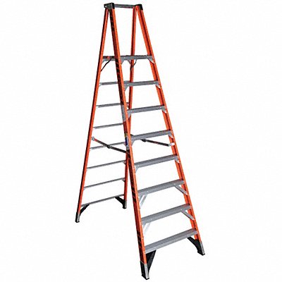 WERNER P7408 Platform Stepladder 8 ft FGL 375 lb.