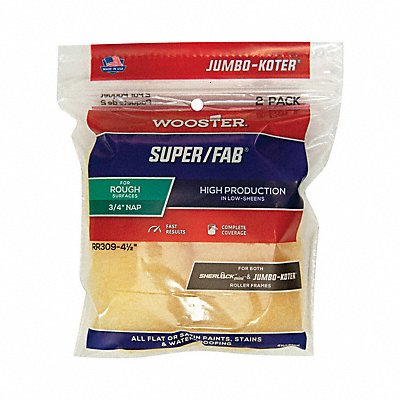 WOOSTER RR309412 Mini Rollers 4 1/2 L 3/4 Nap Knit PK2