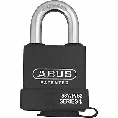 ABUS 83WP63KD Keyed Padlock 63/64 in Rectangle Black