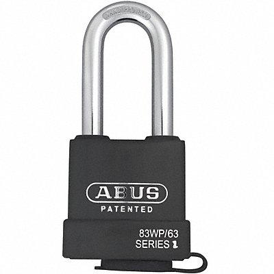 ABUS 83WP63HB63KA Keyed Padlock 7/8 in Rectangle Black