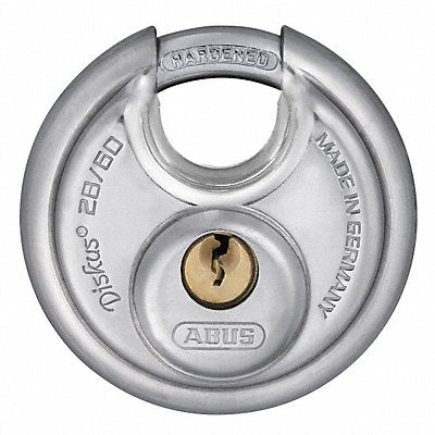ABUS 2860KD Keyed Padlock 11/16 in Round Silver