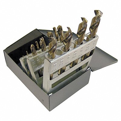 CHICAGO-LATROBE 69856 Screw Machine Drill Bit Set 15pc Cobalt