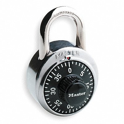 MASTER LOCK 1500T Combination Padlock 2in Round Silver PK2