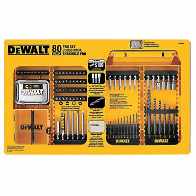 DEWALT DWAMF1280 Screwdriver Bit Set 80 pcs. 1/4 Shank