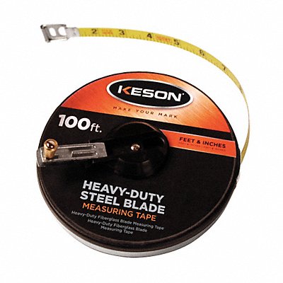 KESON ST10018 Long Tape Measure 3/8 In x 100 ft Orange