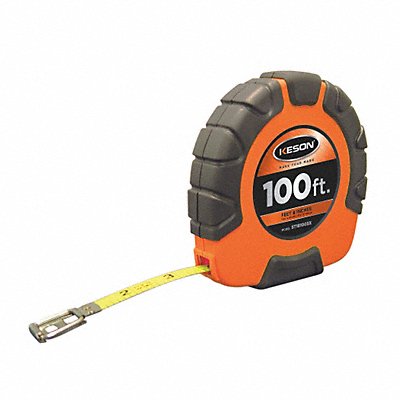 KESON ST181003X Long Tape Measure 3/8 In x 100 ft Orange