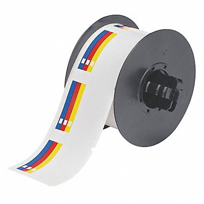 BRADY B30244595CB Label Red/Yellow/Blue/White 2.250 In.