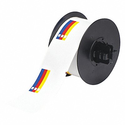 BRADY B30245595CB Label Red/Yellow/Blue/White 2.250 In.