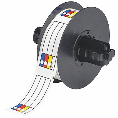 BRADY B30246595HMIG RTK Label Red/Yellow/Blue/White 1.125 In