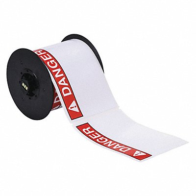 BRADY B3025595ANSIDA Label Red/White 4.000 In.