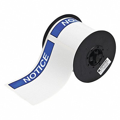 BRADY B3025595ANSINO Label Blue/White 4.000 In.