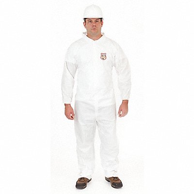 INTERNATIONAL ENVIROGUARD 80123XL Collared Coverall Open White 3XL PK25