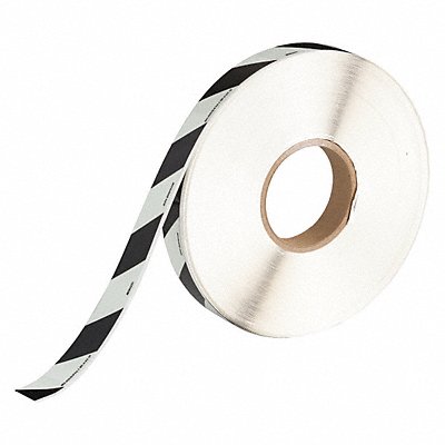 BRADY 81870 Floor Tape Black/White 1 inx250 ft Roll