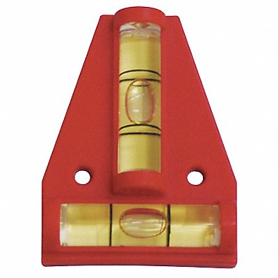 JOHNSON LEVEL SM125 Cross Check Level Acrylic 2-1/4 In PK10