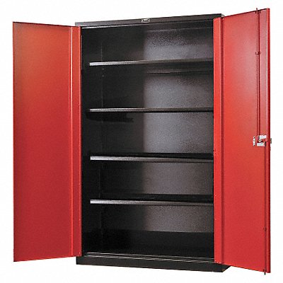 HALLOWELL FK4SC64784BRHT Shelving Cabinet 78 H 36 W Black/Red