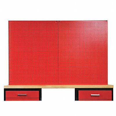 HALLOWELL FKWPB72RRHT Pegboard Pnl 600 lb 45 x72 x1 in