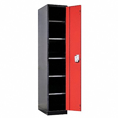 HALLOWELL FKL44781BRHT Wardrobe Locker Solid 1 Wd 1 Tier Red/Black