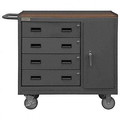 DURHAM MFG 2211ATHLU95 Mobile Cabinet Bench Hardboard 36 W 18 D
