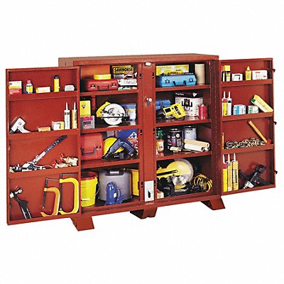 CRESCENT JOBOX 1694990 Jobsite Cabinet 60 3/4 in Brown