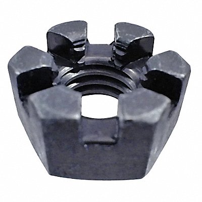 GRAINGER 351015G Castle Nut Pln Grd5 1/4 -20 0.438 PK100