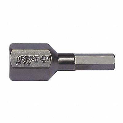 APEX SZ75MM Insert Bit Metric 7/16 Hex 5mm 7/8