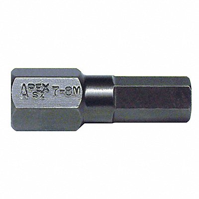 APEX SZ78MM Insert Bit Metric 7/16 Hex 8mm 7/8