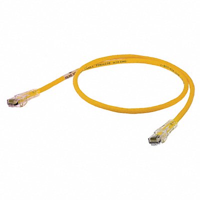 HUBBELL PREMISE WIRING HC6Y10 Patch Cord Cat 6 Clear Boot Yellow 10ft.
