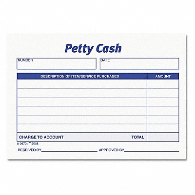 TOPS TOP3008 Petty Cash Slips PK600