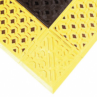 NOTRAX 520S3036BY Drainage Mat Black wYellowBrdr 2ft. 6 x3ft.