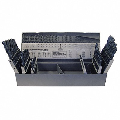 CHICAGO-LATROBE 41804 Jobber Drill Set 115 pc HSS