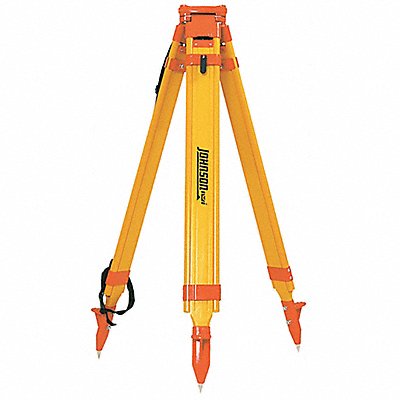 JOHNSON LEVEL 406332 Tripod 5/8-11 48 to 66 In L Fiberglass