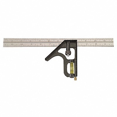 JOHNSON LEVEL 400EM Combination Square 12 In Zinc Steel Head
