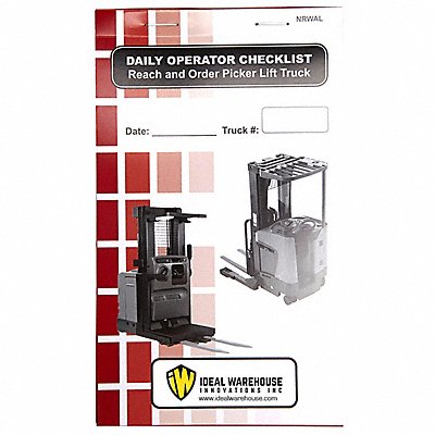 IDEAL WAREHOUSE INNOVATIONS INC. 701077CP Replacement Checklist Book 1 3/8 W PK5