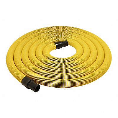 DUSTLESS TECHNOLOGIES H0946 Vacuum Hose Kit 1-1/2 Dia 25 ft L Yl