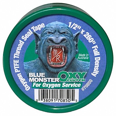 BLUE MONSTER 70850 Medical Grade Oxygen PTFE Tape 1/2 W