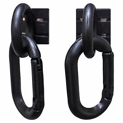 GRAINGER 72103 Magnet Ring/Carabiner Kit Black PK2