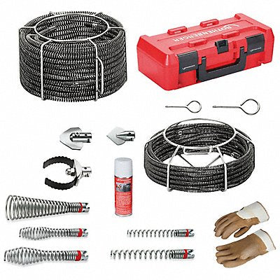 ROTHENBERGER 72967X Drain Cleaning Set 5 Augers 3 Cutters