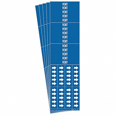 BRADY 72973CPK Pipe Marker Adhesive 2-1/4 H 2-3/4 W PK5