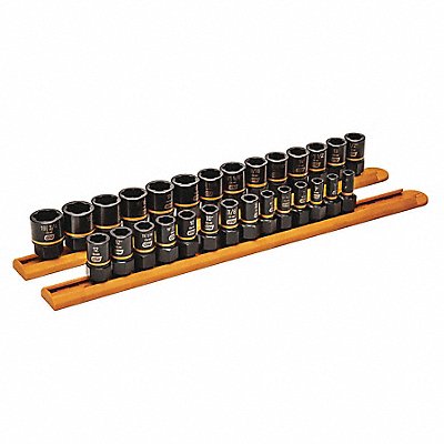 GEARWRENCH 84784 Impact Socket Set Steel Black Oxide 1/4 to 19 mm