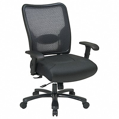 OFFICE STAR 7547A773 Desk Chair Leather Black 20 to 23