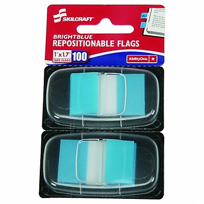 SKILCRAFT 7510020000000 Bright Blue Self Stick Flags PK 100