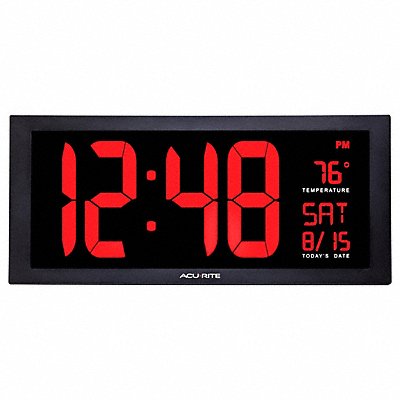 GRAINGER 75100MA1 Digital Led Wall w/Indoor Temp