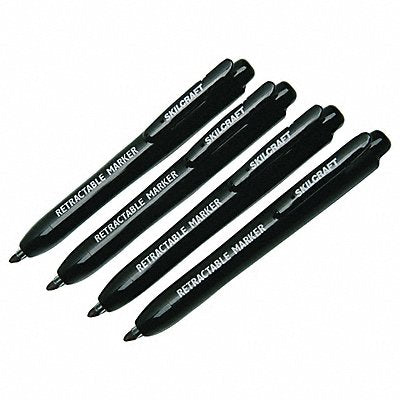 SKILCRAFT 7520020000000 Permanent Marker Black PK4