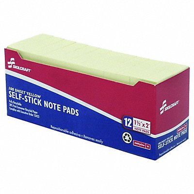 803T89 SKILCRAFT 7530010000000 Self-Stick Note Pads PK 12