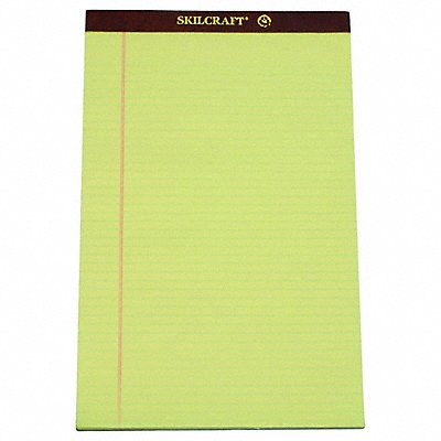 SKILCRAFT 7530010000000 Pad Legal Rule Canary 8-1/2 X 14