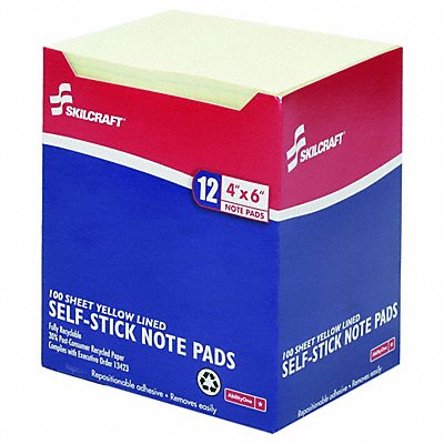 803T88 SKILCRAFT 7530010000000 Self-Stick Note Pads PK 12