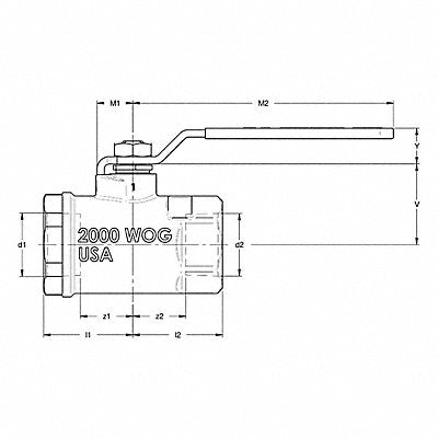 APOLLO 7610627 Manual 2-Way Ball Valve NPT SS