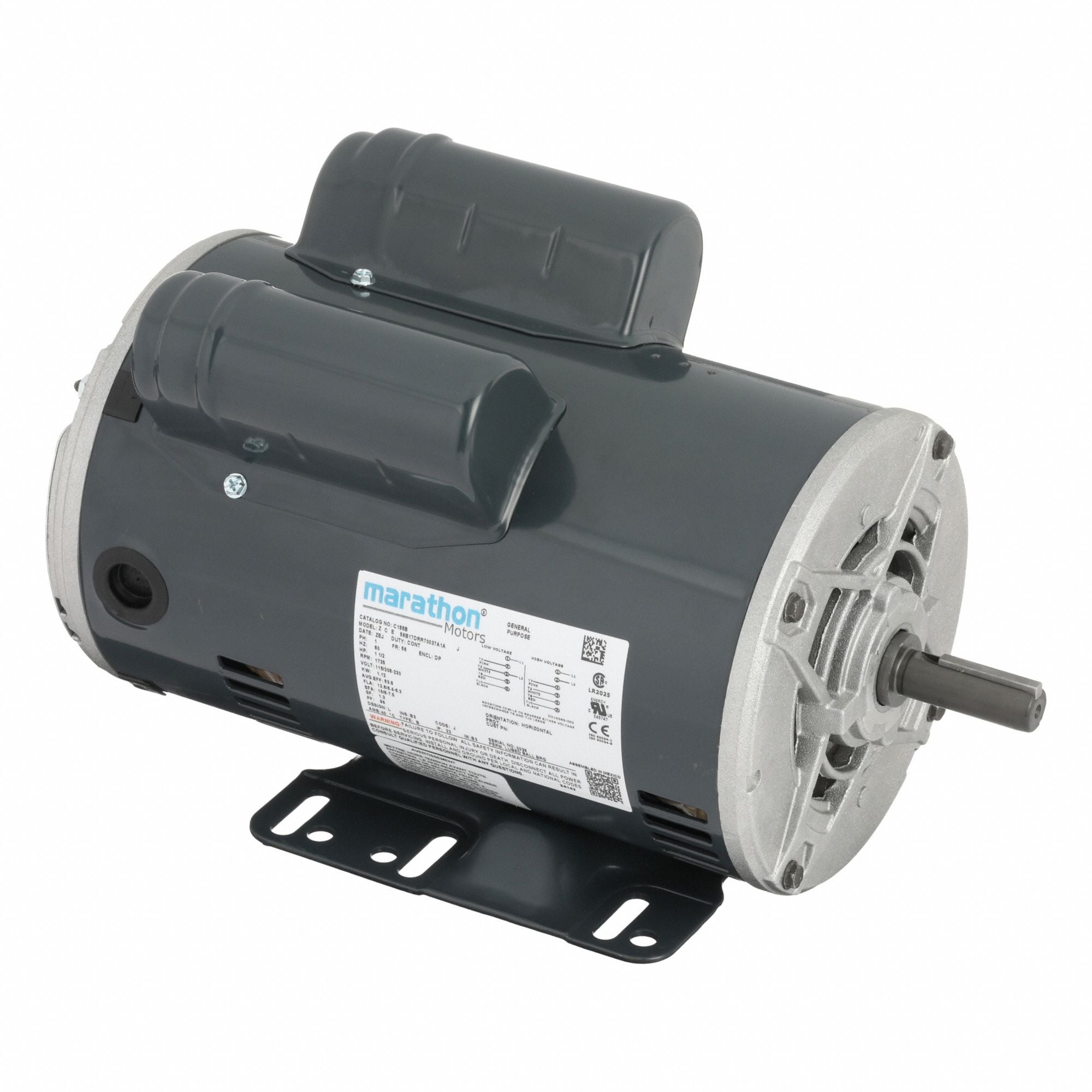 MARATHON MOTORS 056B17DRR70037A1 Motor General Application Sngle 1 1/2 HP